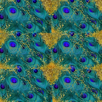 Picture of GOLD SPECKLED PEACOCK PATTERN