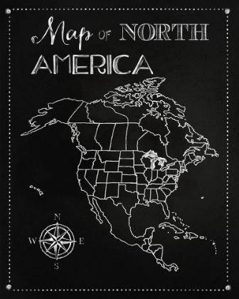 Picture of CHALK MAP OF NORTH AMERICA