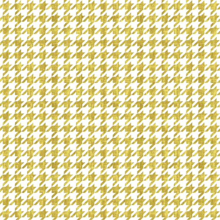 Picture of GOLD HOUNDSTOOTH ON WHITE