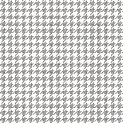 Picture of SILVER HOUNDSTOOTH ON WHITE