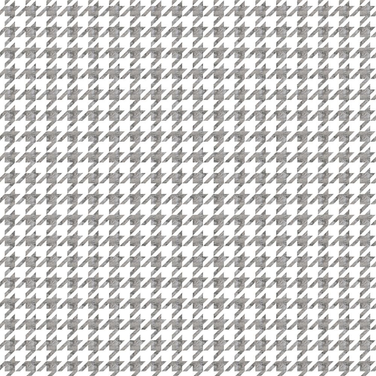 Picture of SILVER HOUNDSTOOTH ON WHITE