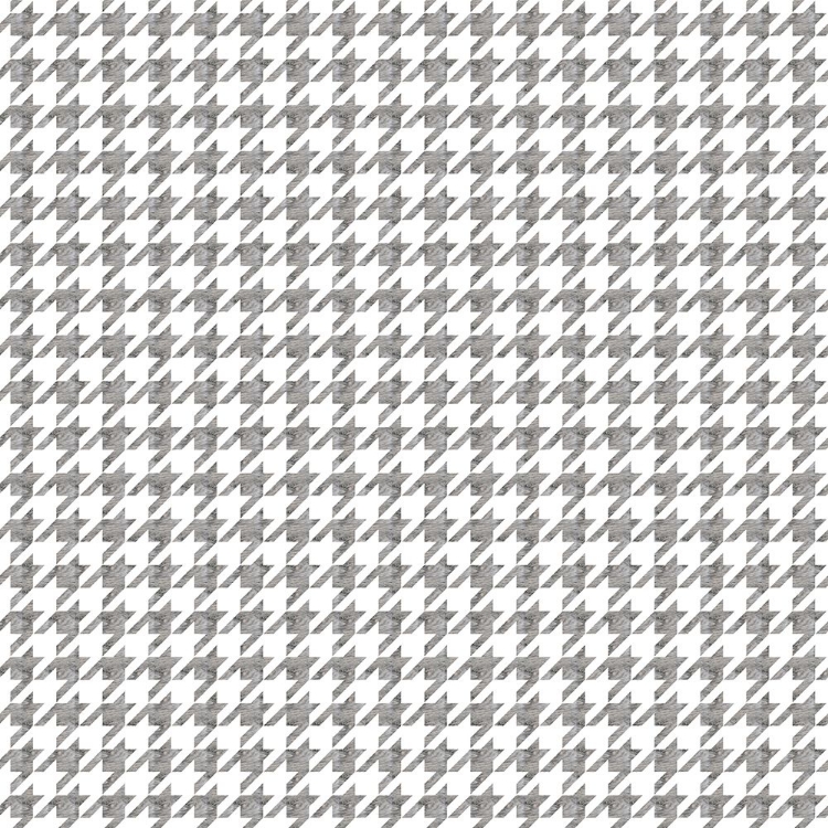 Picture of SILVER HOUNDSTOOTH ON WHITE