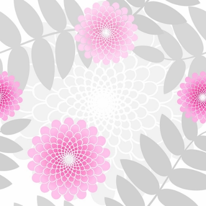 Picture of FLOWERS AND LEAVES PATTERN PINK