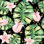 Picture of TROPICAL MONSTERA FLORAL PATTERN