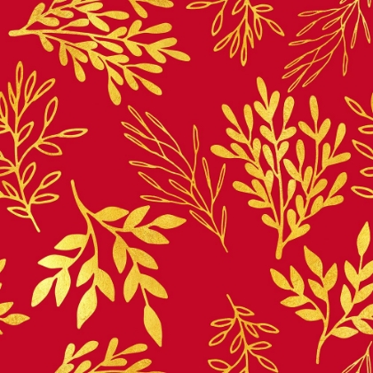 Picture of GOLDEN LEAVES ON VENETIAN RED