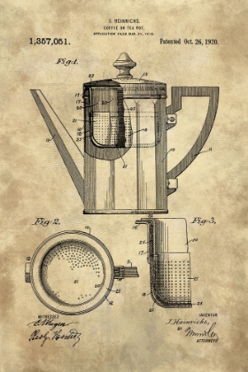 Picture of COFFEE OR TEA POT BLUEPRINT - INDUSTRIAL FARMHOUSE