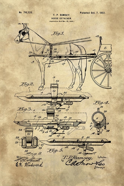 Picture of HORSE DETACHER BLUEPRINT - INDUSTRIAL FARMHOUSE