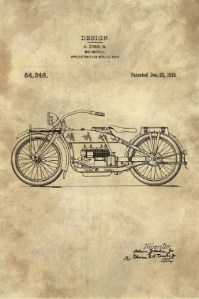 Picture of MOTORCYCLE BLUEPRINT INDUSTRIAL FARMHOUSE