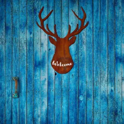 Picture of OLD DOOR AND STAG WELCOME