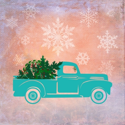Picture of TEAL CHRISTMAS TRUCK