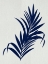 Picture of INDIGO PALM LEAVES BOTANICAL I