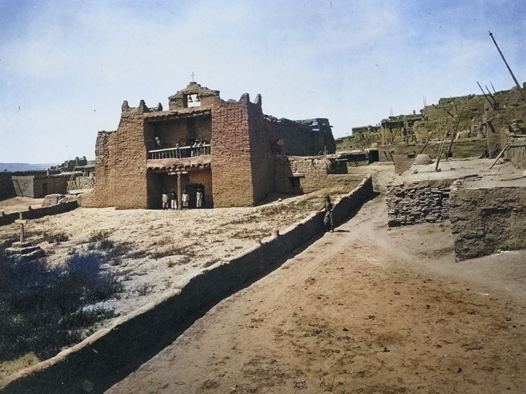 Picture of OLD MISSION CHURCH-ZUNI PUEBLO-NEW MEXICO COLOR