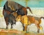 Picture of BISON AND BABY