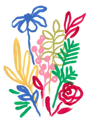 Picture of BOLD BRUSHSTROKE BLOOMS I