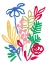 Picture of BOLD BRUSHSTROKE BLOOMS I
