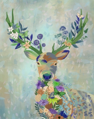 Picture of FANTASTIC FLORALS DEER-PORTRAIT