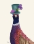 Picture of PHEASANT IN BLUE HAT