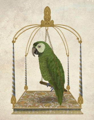 Picture of GREEN PARROT ON SWING