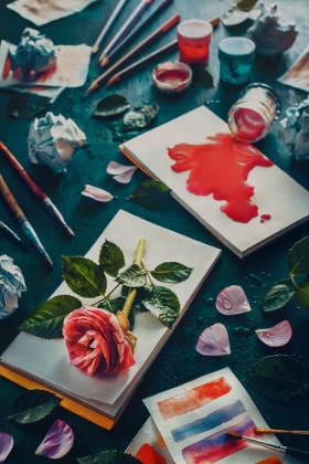 Picture of PAINTING FLOWERS: STAINS AND SKETCHES
