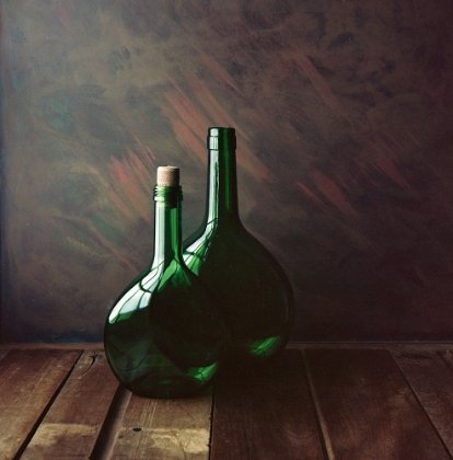 Picture of TWO GREEN BOTTLES