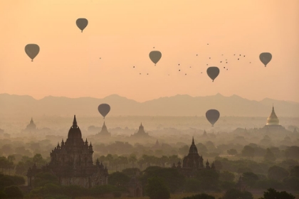 Picture of BAGAN, BALLOONS FLYING OVER ANCIENT TEMPLES