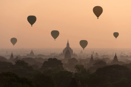 Picture of BAGAN, BALLOONS FLYING OVER ANCIENT TEMPLES