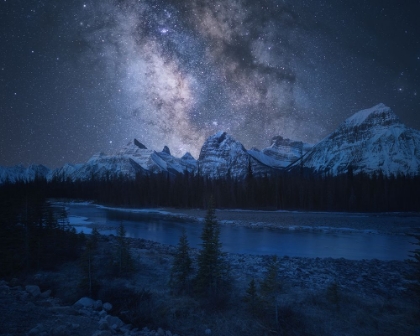 Picture of MILKY WAY OVER MOUNTAINS