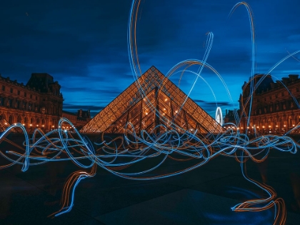 Picture of LIGHT PAINTING AT LOUVRE MUSEUM