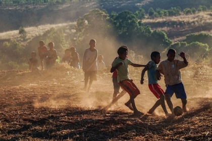 Picture of THE KIDS PLAYING FOOTBALL
