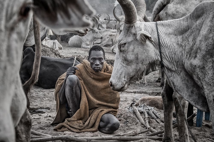 Picture of IN A MUNDARI CATTLE CAMP - SOUTH SUDAN