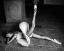 Picture of BALLERINA LYING ON THE STAIRS BW