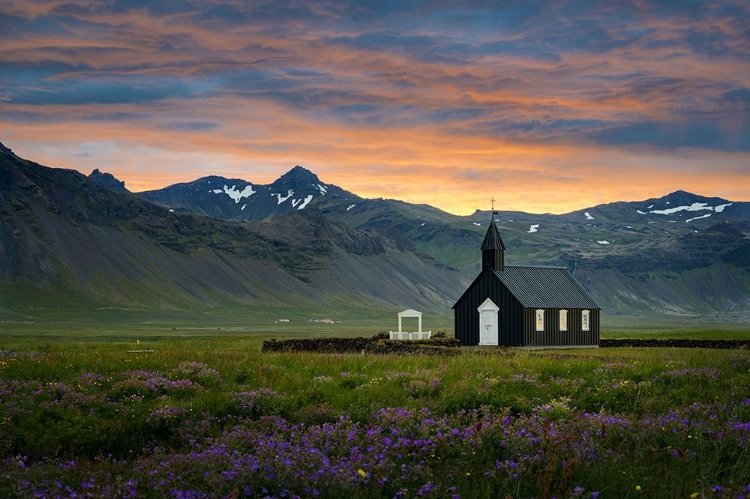 Picture of BAOADAKIRKJA - SUMMER SUNRISE