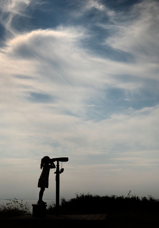 Picture of GIRL AND BINOCULARS