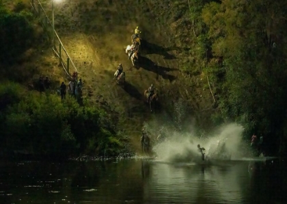 Picture of CROSSING RIVER AT NIGHT