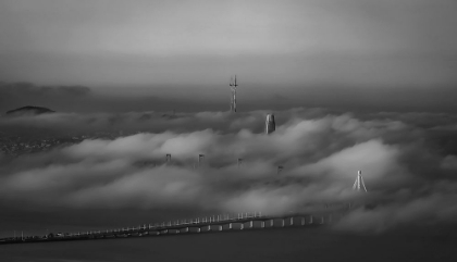Picture of THICK FOG ROLLING OVER BAY BRIDGE