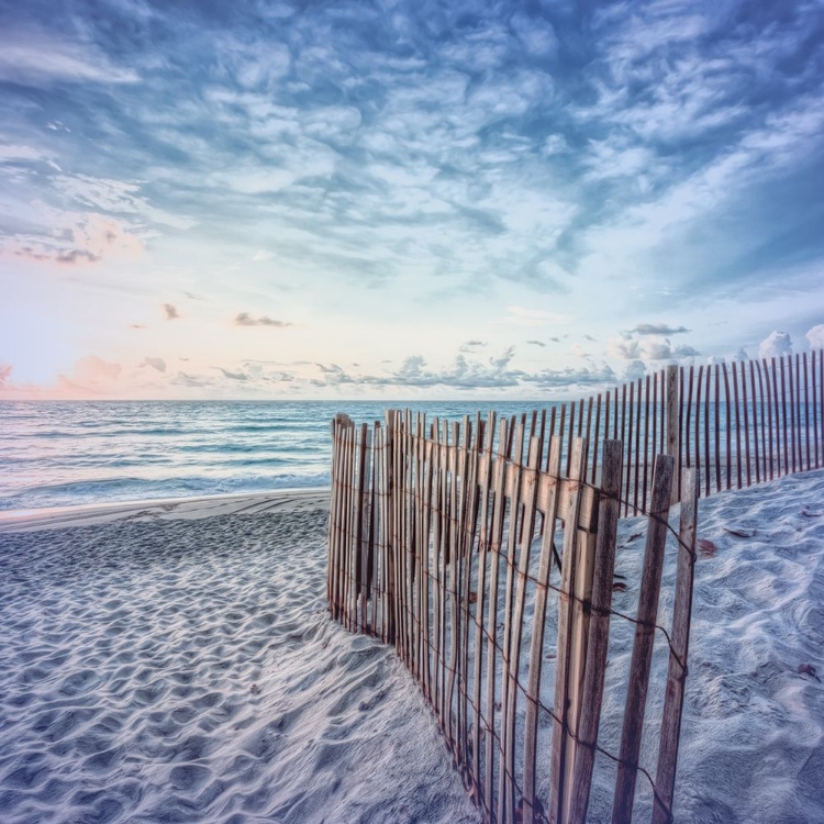 Picture of DAYBREAK ON THE DUNES PALE BLUES IN SQUARE