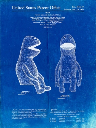 Picture of PP2-FADED BLUEPRINT WILKINS COFFEE MUPPET PATENT POSTER
