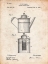 Picture of PP27-VINTAGE PARCHMENT COFFEE 2 PART PERCOLATOR 1894 PATENT POSTER