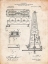 Picture of PP66-VINTAGE PARCHMENT HOWARD HUGHES OIL DRILLING RIG PATENT POSTER
