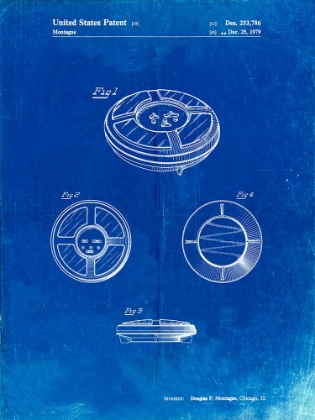 Picture of PP253-FADED BLUEPRINT SIMON PATENT POSTER