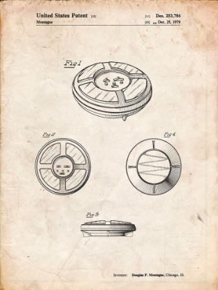 Picture of PP253-VINTAGE PARCHMENT SIMON PATENT POSTER