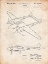 Picture of PP277-VINTAGE PARCHMENT LOCKHEED P-38 LIGHTNING PATENT POSTER