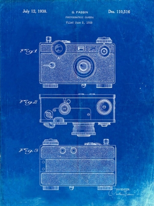 Picture of PP299-FADED BLUEPRINT ARGUS C CAMERA PATENT POSTER