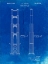 Picture of PP321-FADED BLUEPRINT GOLDEN GATE BRIDGE MAIN TOWER PATENT POSTER