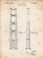 Picture of PP321-VINTAGE PARCHMENT GOLDEN GATE BRIDGE MAIN TOWER PATENT POSTER