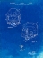 Picture of PP419-FADED BLUEPRINT FACE MASK FOOTBALL HELMET 1965 PATENT 