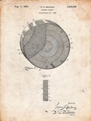 Picture of PP439-VINTAGE PARCHMENT CRECENT WRENCH 1915 PATENT POSTER