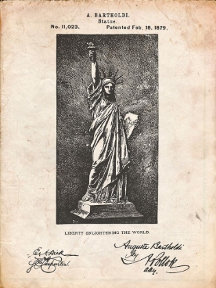 Picture of PP474-VINTAGE PARCHMENT STATUE OF LIBERTY POSTER