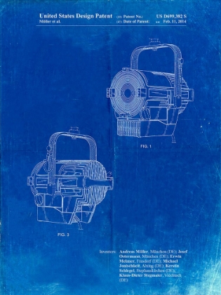 Picture of PP537-FADED BLUEPRINT STAGE SPOTLIGHT PATENT POSTER