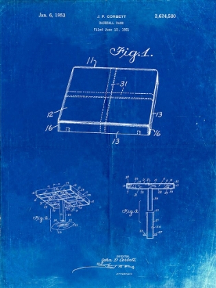 Picture of PP540-FADED BLUEPRINT SOCCER BALL 1985 PATENT POSTER